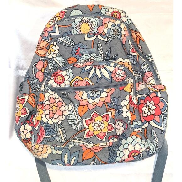 Vera Bradley Tropical Evening Essential Full Size Backpack Laptop Tech Bag - Picture 1 of 13